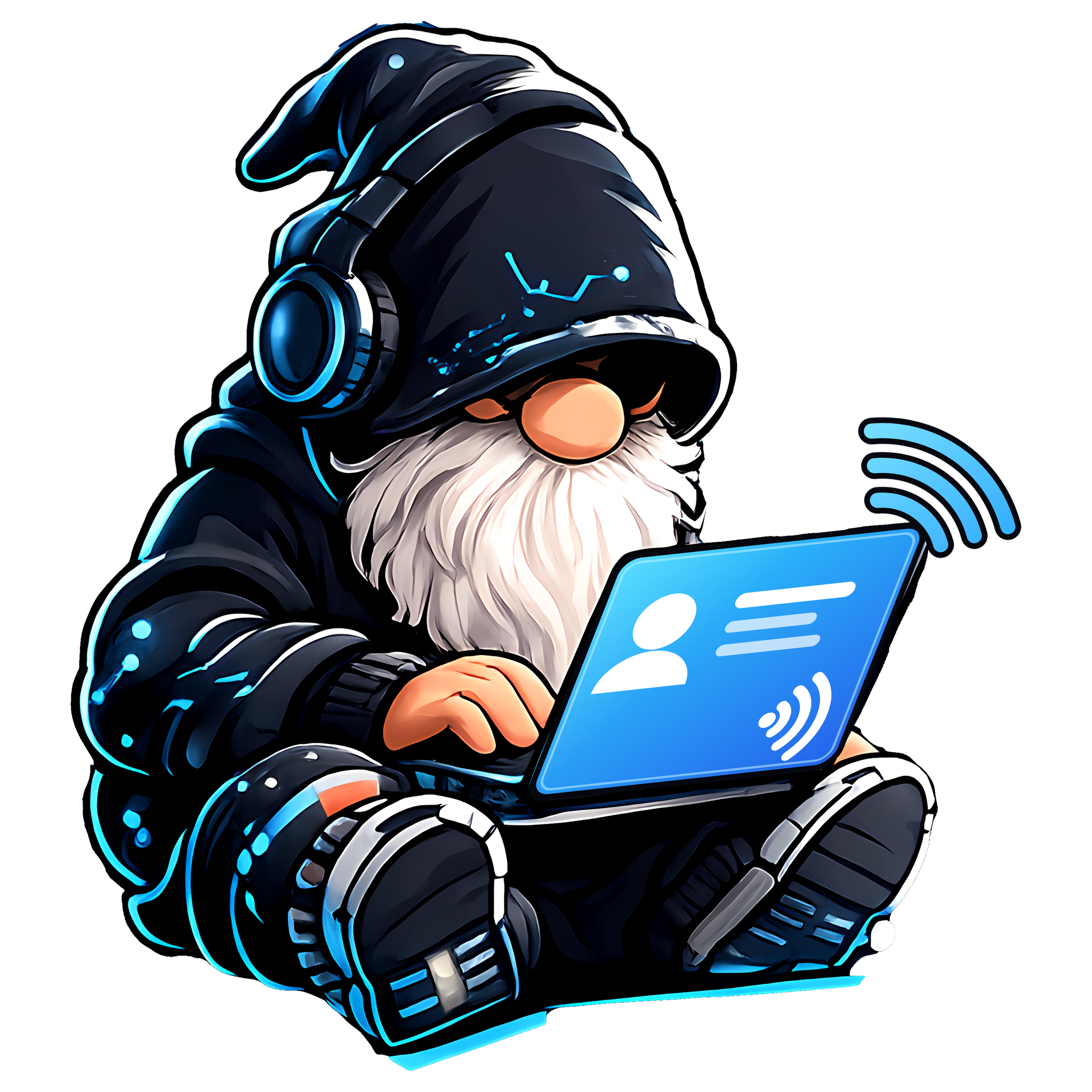 eCard Connect gnome tapping his card